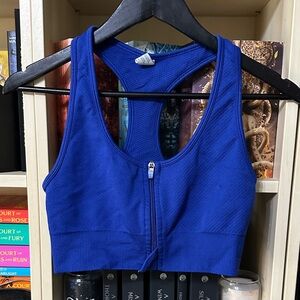 90 Degree By Reflex Ribbed Seamless Bra in Blue